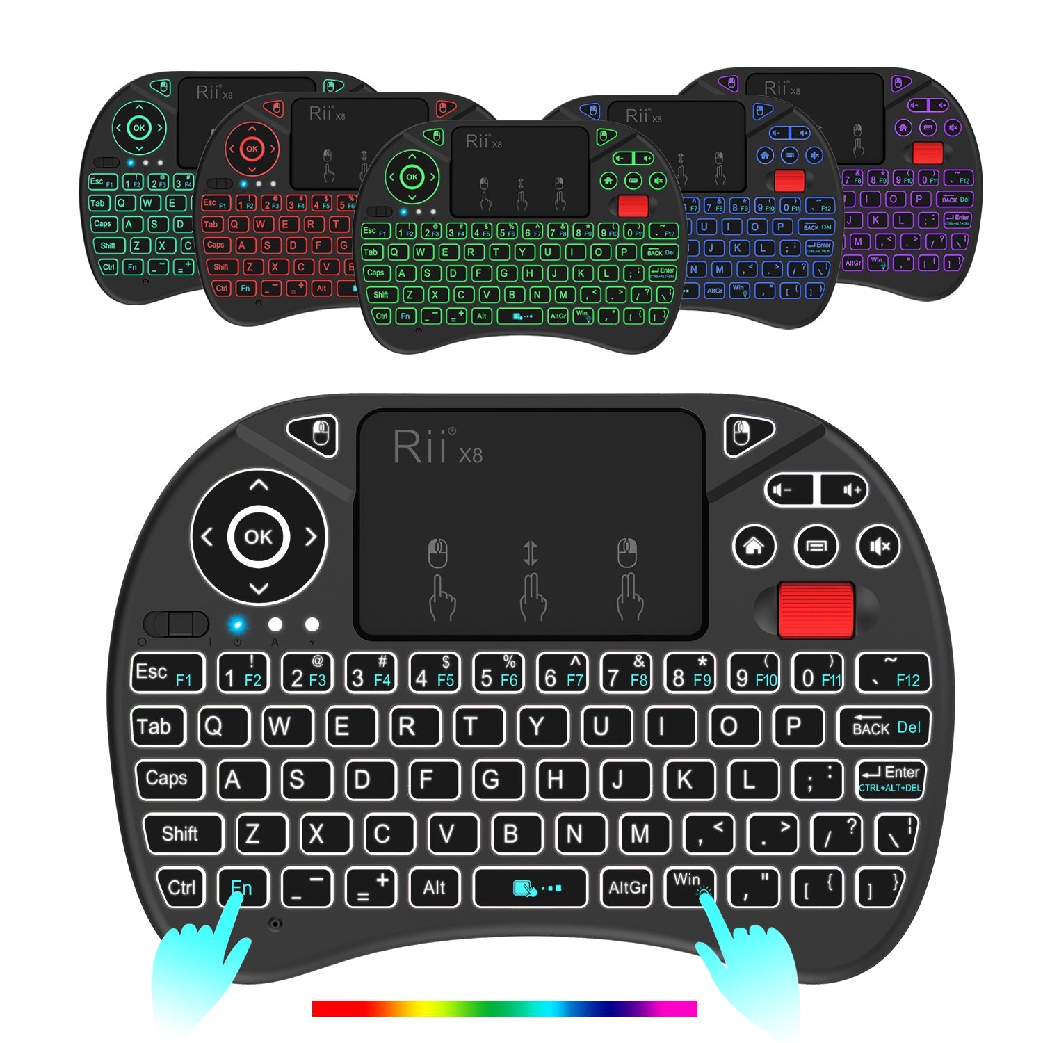 Rii Mini Wireless Keyboard Touchpad Combo - X8