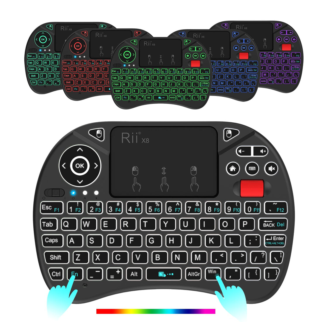 Rii Mini Wireless Keyboard Touchpad Combo - X8