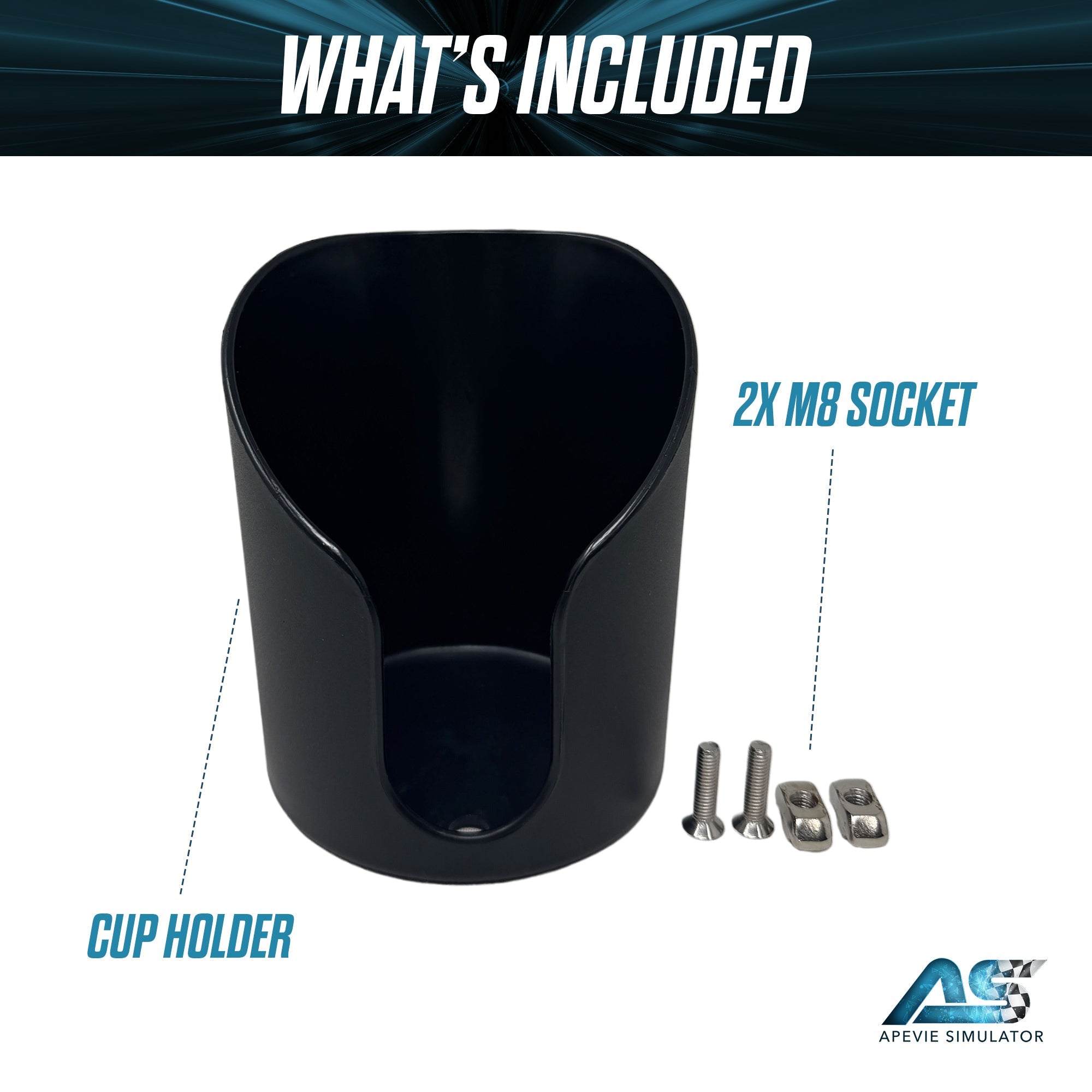 Apevie Sim Rig Cup Holder