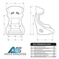 Apevie Simulator  - AS-M3 Sim Racing Seat Black / Red