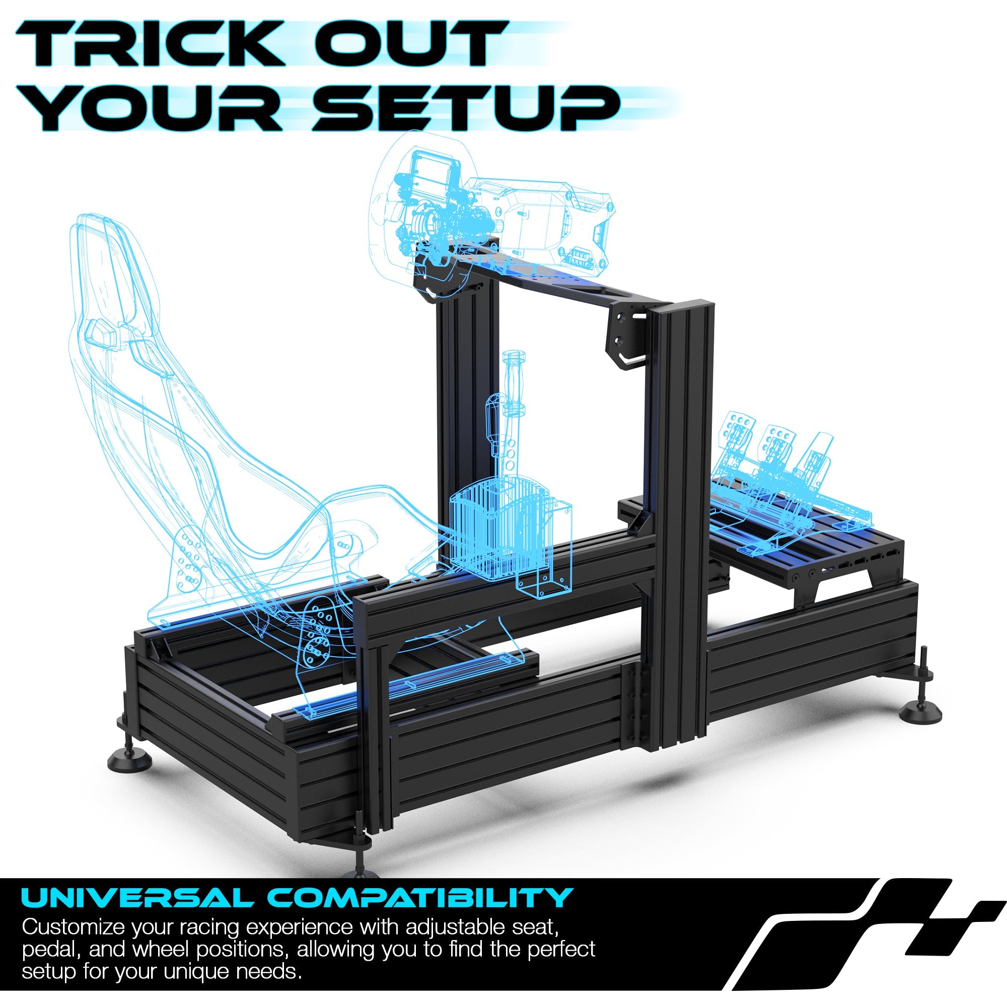 Apevie Simulator RTR 160mm x 40mm Anodized Aluminium Chassis