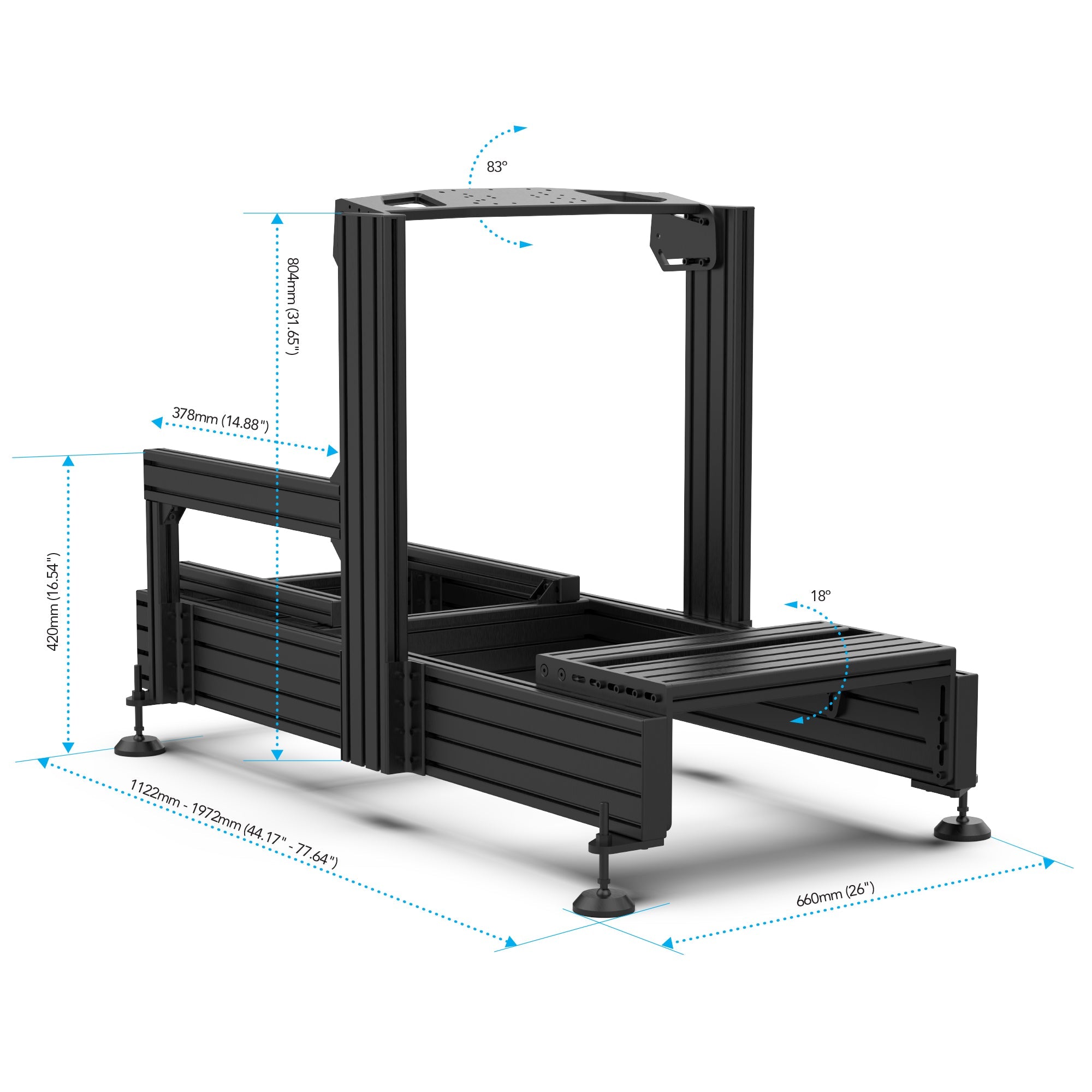 Apevie Simulator RTR 160mm x 40mm Anodized Aluminium Chassis