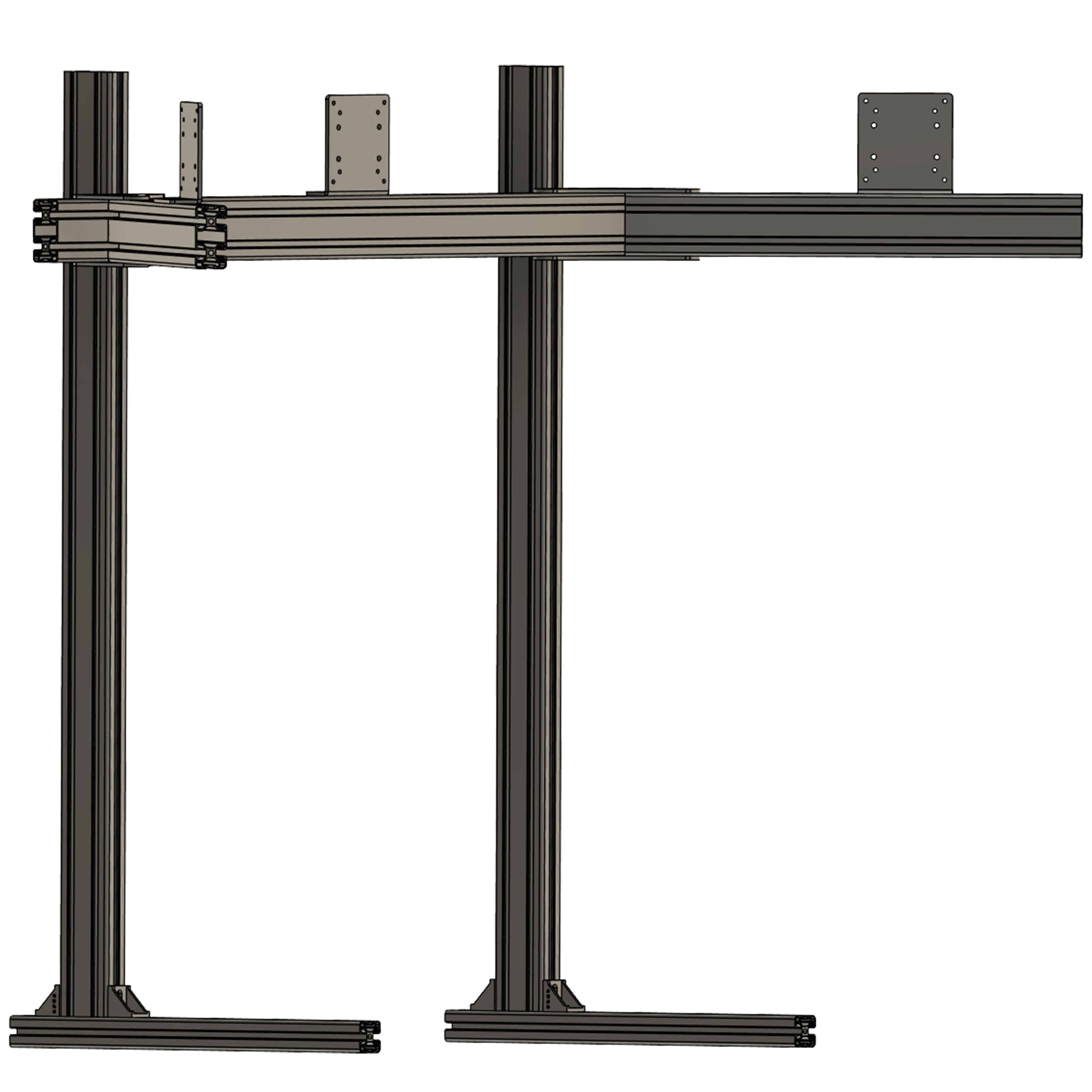Apevie Simulator External Triple Monitor Stand up to 34" Monitor or TV
